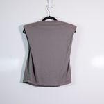 Babaton  Aritzia Crew Neck Sleeveless Shoulder Pad Basic Layering Tee Shirt Gray Photo 3