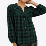 Draper James  Button-Front Top in Blackwatch Plaid 2X Photo 0