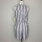 NWT Kelly Renee Linen Blend Women’s Size Medium Striped Romper Gray Photo 8