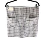 American Eagle Super Hi-Rise Stretch Skirt Mini Plaid Pull On Pockets Size L Photo 1