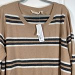 Soft Surroundings Plus Size  Shayna Cashmere Sweater Tan/Black Stripe Size 2X NWT Photo 7