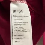 FIGS  Ribbed Longsleeve Underscrub in Deep Cranberry, Size Large Photo 8