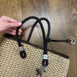 Brighton Woven Straw Shoulder Bag Olive Tan Charms Leather Photo 7