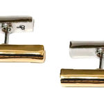 Sam Edelman NEW -  Two-Tone Bar Stud Earrings | Gold & Silver Minimalist Jewelry Photo 0