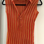 Mango MNG Sleeveless Blouse Striped Crinkle Pleated size XS Photo 0