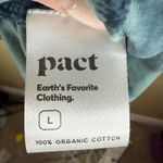 Pact ‎ Women's T-Shirt Large Blue Tie Dye Organic Cotton Short Sleeve Top Boho Photo 5