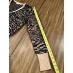 ASTR  The Label Tiger Print V neck Sweater Brown Tan Black animal print soft S Photo 7