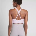 Athleta  Lotus Size Medium Sports Bra Light Purple Long Workout Bra Racer Back Photo 5