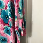 Honeyme Floral Pink and Blue Women's Top Photo 2