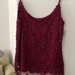 Carmen Marc Valvo Gorgeous wine color double layer tank Photo 0