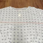 Lou & grey  Ann Taylor LOFT White Knot Short Sleeve Textured Blouse Size Medium Photo 9