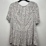 Beach Lunch Lounge Womens Floral Bohemian Romantic Cottage Peplum Top Size Lage Photo 5