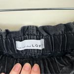 Loft  Black Gray Denim Seamed Tie Waist Jean Pants Size Medium Tall Photo 3