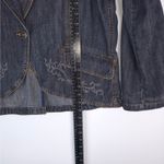 Vtg Riders Copper Collection Blazer Jacket Womens XL Embroidered Denim Jean Blue Photo 5