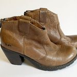 Born concept BOC Born Concepts Brown Leather Heeled Ankle Booties Women's Size 7 M Fall Vibes Photo 2