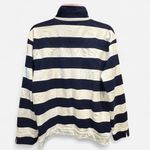 Crown & Ivy  100% Cotton Oversized Preppy Coastal Stripe Polo Shirt Medium Photo 4