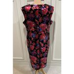 ECI  Velvet Floral Sheath Dress Size XL‎ Metallic Whimsigoth Wedding Guest Party Photo 3