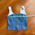 Commence Commense Denim Panel Contrast Strap Corset Top   Photo 3