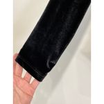 ZARA Black Velvet Witchy Cowl Neck Bodysuit Size L Rhinestone Fringe Long Sleeve Photo 4