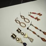 Rhinestone Dangle Drop Pierced Earrings Lot Of 4 Mix Some Bead Beaded Photo 12