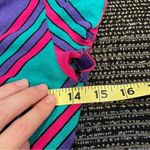 Vintage 80s 90s RARE Rain Beau Striped One Piece Bodysuit Leotard Sz Medium Purple Photo 11