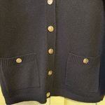 Karen Scott  Black Women's Cardigan with Gold Buttons Photo 1