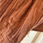 Raquel Allegra Military Utility Button Up Linen Gauze Shirt Size 1 or Small Brown Photo 9