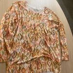 Liverpool Jeans Company Liverpool Abstract Print Sweater Large Pullover Viscose Nylon Blend Gold White Photo 0