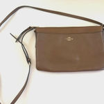 Coach  Crossbody Bag Womens Small Brown Leather Zip Top Shoulder Purse Logo Photo 0