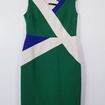 Karen Millen Color Block Sheath Dress New with FLAWS Stains Photo 0