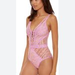 Becca by Rebecca Virtue Women's Multicolor Swimsuit One Piece Tie Back Medium Photo 2