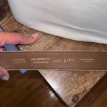 Liz Claiborne NWT  Genuine Leather Textured Belt Women Large Taupe Gold Buckle‎ Photo 1