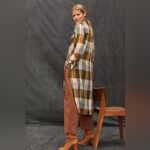Anthropologie Pilcro  Plaid Side Slit Maxi Tunic Buttondown Womens M Photo 1