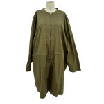 The Drop iam.muse Martini‎ Olive Romper Zip Front Plus Size 5X Green Photo 2