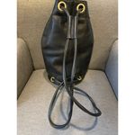 Anne Klein Leather  II Vintage Bucket Bag Purse Handbag Matte Gold Accents EUC Photo 12