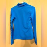 Nike Blue Fitted Long sleeve quarter zip pullover Photo 3