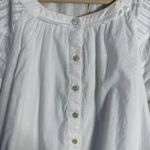 Faherty Enna Button Up Blouse Top Womens XXS White Boho Flowy Organic Cotton NWT Photo 9