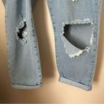 American Bazi Jeans Mom High Rise Light Blue Distressed Casual Trendy Photo 4