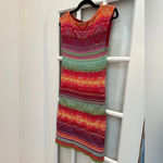 Ralph Lauren Rainbow Indian Tribal Linen Sleeveless Knit Sweater Dress Size MP Photo 4