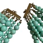Multi Strand Necklace Layer Beads Mint Blue 7 Rows Pearls u Green Photo 5