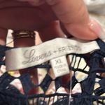 Lovers + Friends NAVY BLUE CROCHET BLOOM REVOLVE TOP XL Photo 6