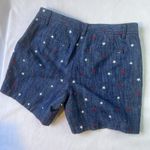 Talbots  Relaxed Chino Shorts Embroidered Stars Cotton Linen Blend 6P‎ Photo 2