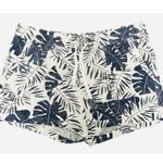 Nautica Ladies Poll On Linen Shorts, Blue Palm Print XL Photo 1