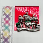kim rogers NEW  Give Joy Silver Tone Cat Friends Christmas Brooch Pin Photo 2