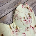 V Chapman The Valentina English Rose Ivory Pink Floral Strapless Midi Dress 14 Photo 2