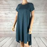 LuLaRoe Teal Spacedye Casual T-Shirt Dress XS Photo 2