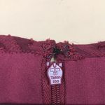 Adrianna Papell  Women’s Textured Pattern Net Bust Burgundy Tank A-Line Dress Photo 7