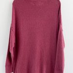 Aerie CozyUp Purple Mauve Ribbed Oversized Sweater Photo 3