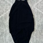 SheIn Black High Neck Halter Criss Cross Low Back Bodysuit Closet Staple Size M Photo 0