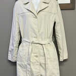 Old Navy Vintage Cream Women’s Long Sleeve Button Down Trench Coat w/ Belt-Large Photo 0